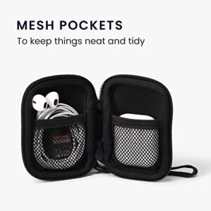 kwmobile Neoprene Case Compatible with in-Ear Headphones - 2.3 x 3.5 inches (6 x 9 cm) Case with Zip - Black