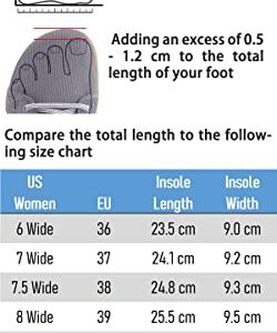 WHITIN Women's Barefoot Shoes Fashion Sneakers Minimalist Wide Width Toe Box Zero Drop Size 8 Athletic W81 Gym Sport Flat Running Walking Grey 39