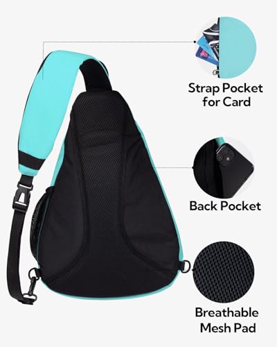 WATERFLY Sling Bag Crossbody Backpack: Over Shoulder Daypack Casual Cross Chest Side Pack