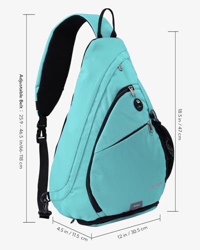 WATERFLY Sling Bag Crossbody Backpack: Over Shoulder Daypack Casual Cross Chest Side Pack