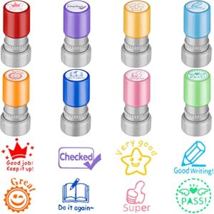 8 pack teacher stamps self inking teacher stamp set picture stamps for teachers motivation teacher stamps colorful supplies stamps for homework