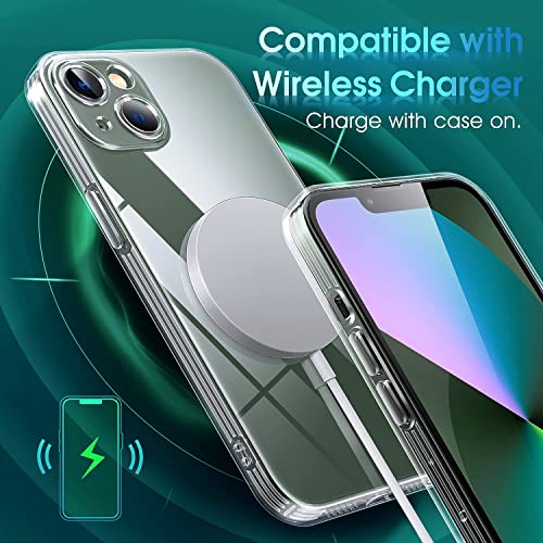 Supdeal Crystal Clear Case for iPhone 13 Mini, [Not Yellowing] [Camera Protection] [Military Grade Drop Tested] Transparent Shockproof Protective Phone Case Soft Silicone Slim Cover, 5.4", Transparent