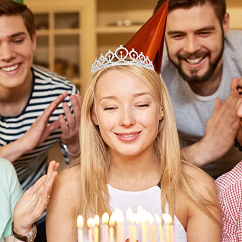 AOPRIE Birthday Crown for Women Birthday Queen Sash Silver Black Birthday Tiara for Women Princess Crown Rhinestone Happy Birthday Accessories Party Favor