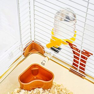 YIBOPET Hamster Cage Small Animal Cage 3 Layers Transparent Cage Size：10.6"(W) X8.1(L) X18.3 (H) Suitable for Hamsters up to 3.5 inch in Length