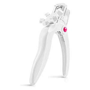 melodysusie nail clippers for acrylic nails, white adjustable stainless steel acrylic nail clippers, professional rotary nail cutter for false nail tips, manicure nail salon tool