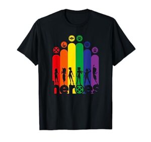 miraculous ladybug rainbow collection all heroez t-shirt