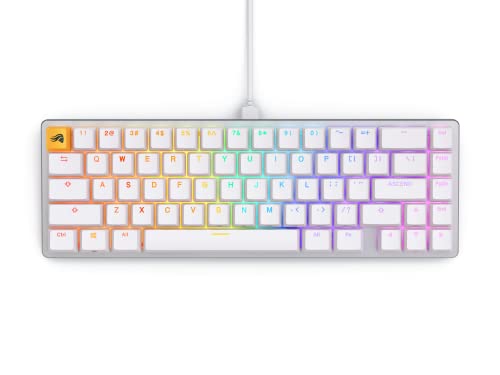 Glorious Gaming GMMK 2-65 Percent Keyboard - White Custom Layout - Compact Low-Profile - Hotswap w/Cherry Mx Style Switches - Incl. Double Shot Keycaps & Linear Switches