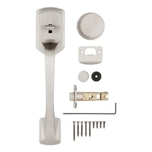 Kwikset Prague Handle Only w/Pismo Knob in Satin Nickel with Microban