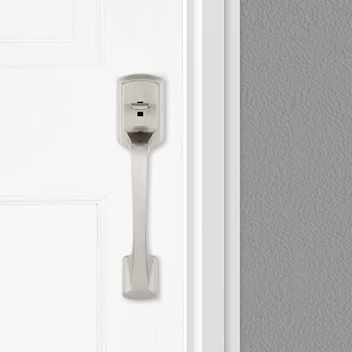 Kwikset Prague Handle Only w/Pismo Knob in Satin Nickel with Microban