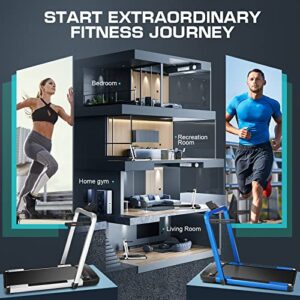 ANCHEER Treadmills,2 in 1 Folding Treadmill, Walking Pad Treadmill Under Desk for Home Office, Portable Treadmill with Remote Control, Quiet and Powerful, Installation-Free