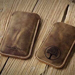 Personalized Leather phone case sleeve pouch for Samsung Galaxy phone S22 S21 S20 ultra plus, Note 20 10 X03-SG005S (S21 Ultra)