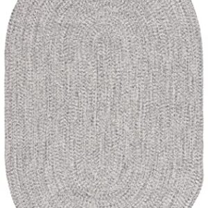 SAFAVIEH Braided Collection Area Rug - 4' x 6' Oval, Grey & Ivory, Handmade Farmhouse, Ideal for High Traffic Areas in Living Room, Bedroom (BRA201F)