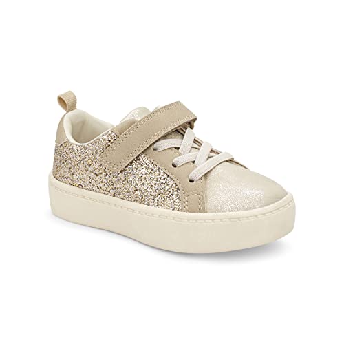 Carter's Girls Perrie Sneaker, Gold, 10 Toddler