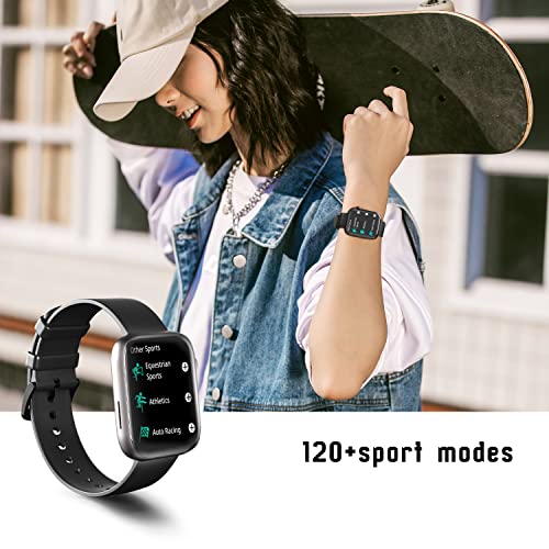 Smart Watch Make Calls,AMZSA Sport Smart Watch Support Calls dial 120+ Sport Modes Health Heart Rate Fitness Tracker Custom Watch Faces for andorid Phones Compatible with iPhone for Men Women