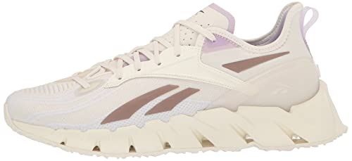 Reebok Women's Zig Kinetica 3.0 Sneaker, Chalk/Taupe/Purple Oasis, 6.5