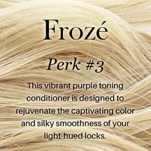 L’ange Hair Frozé Cool Toning Conditioner | Helps Eliminate Brassiness and Restore Color to Blonde, Platinum, and Gray Hair | Sulfate- and Paraben-Free (Conditioner 8 Fl Oz)