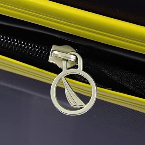 Nautica Lightview 3pc Hardside Luggage Set, Navy/Yellow