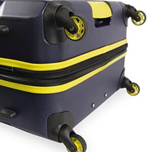 Nautica Lightview 3pc Hardside Luggage Set, Navy/Yellow