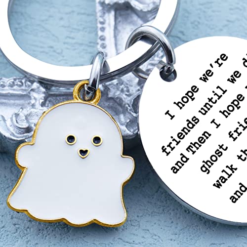 Lamdo Funny Keychain Friendship Gifts for Women Cute Best Friend Unique Birthday Soul Sisters Bestie Classmates (Silver)