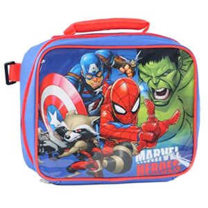 Marvel Avengers Backpack with Lunch Bag (One Size, Heroes)