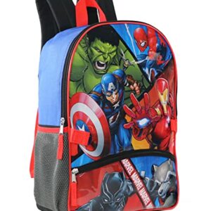 Marvel Avengers Backpack with Lunch Bag (One Size, Heroes)