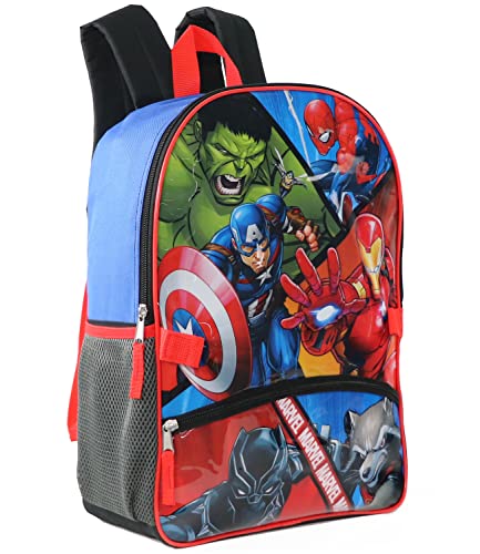 Marvel Avengers Backpack with Lunch Bag (One Size, Heroes)