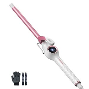 ORYNNE 1/2 Inch Curling Iron Wand Ceramic, Small Barrel Curling Iron for Tight Curls, Half Inch Tiny Curling Wand for Short & Long Hair, Heat Up Fast, Digital Temp Control