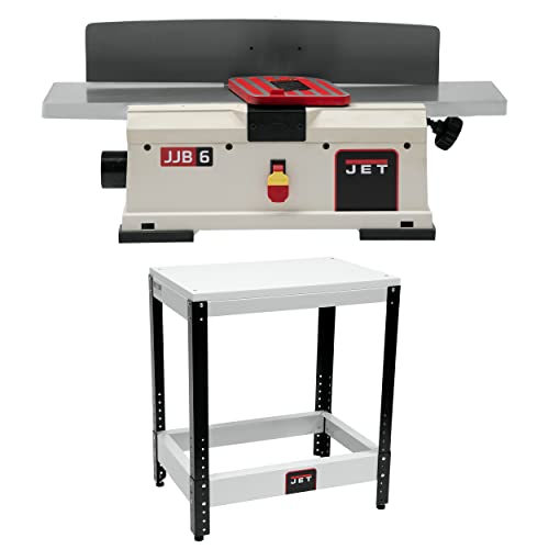 JET JJ-6HHBT, 6-Inch Helical Head Benchtop Jointer (718600) and Universal Benchtop Machine Table (728100)