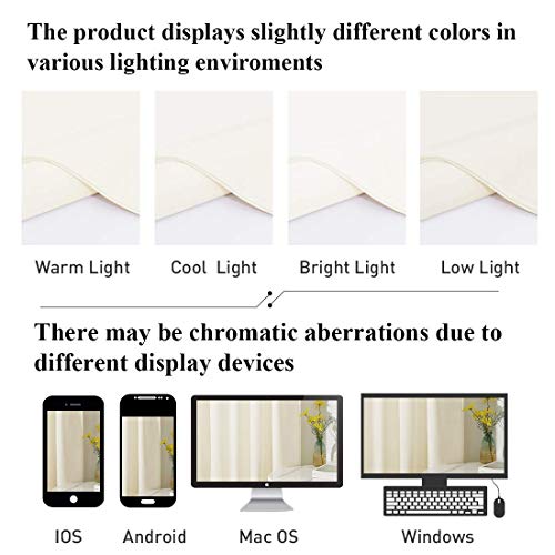 StangH Ivory White Velvet Curtains - Super Soft Back Tab Window Curtains for Bedroom, Privacy Home Decoration for Living Dining Room/Nursery, W52 x L84 inches, 1 Panel