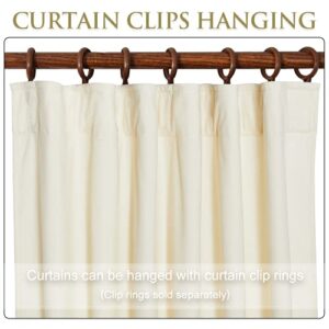 StangH Ivory White Velvet Curtains - Super Soft Back Tab Window Curtains for Bedroom, Privacy Home Decoration for Living Dining Room/Nursery, W52 x L84 inches, 1 Panel