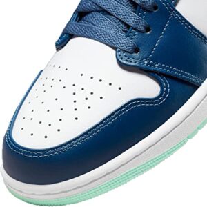 Nike Men's Air Jordan 1 Mid Sneaker, Mystic Navy/Mint Foam-white, 10