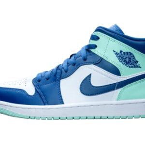 Nike Men's Air Jordan 1 Mid Sneaker, Mystic Navy/Mint Foam-white, 11