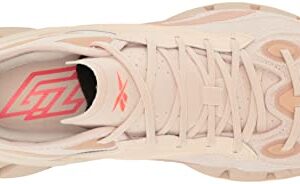 Reebok Women's Zig Kinetica 3.0 Sneaker, Soft Ecru/Neon Cherry, 8.5