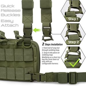 WYNEX Tactical Mag Admin Pouch, Molle Utility Tool Pouch Medical EMT Organizer with Triple Stacker Magazine Holder for M4 M16 Patch Included