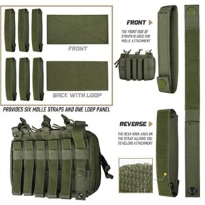 WYNEX Tactical Mag Admin Pouch, Molle Utility Tool Pouch Medical EMT Organizer with Triple Stacker Magazine Holder for M4 M16 Patch Included