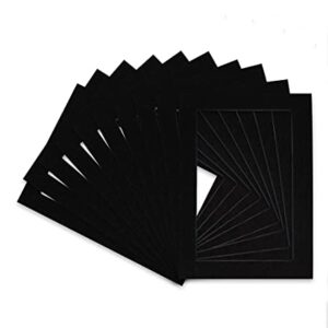 16x20 Mat for 11x14 Photo - Precut Black with Black Core Picture Matboard for Frames Measuring 16 x 20 Inches - Bevel Cut Matte to Display Art Measuring 11 x 14 Inches - Acid Free Pack of 100 MATS