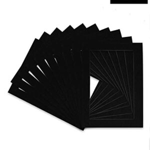 16x20 Mat for 11x14 Photo - Precut Black with Black Core Picture Matboard for Frames Measuring 16 x 20 Inches - Bevel Cut Matte to Display Art Measuring 11 x 14 Inches - Acid Free Pack of 100 MATS