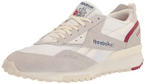 reebok unisex lx2200 sneaker, white/chalk/flash red, 11.5 us men