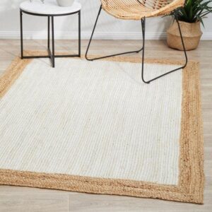 4x6 5x8x8x10 ft. white natural fiber large area rug braided vintage jute bohemian living room rug white jute rug hemp kitchen rug office dining rug office rug (5x8 feet jute rug, brown)