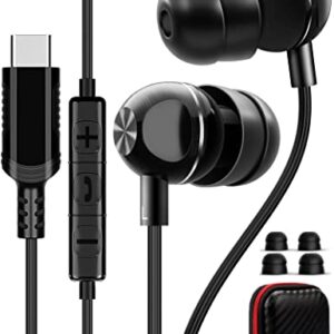 TITACUTE USB C Headphone for Samsung A53 S54 S22 S23 S21 S20 FE Wired Earbuds Magnetic in-Ear Type C Earphone with Microphone Stereo Noise Canceling for Galaxy Z Flip 5 Fold 4 Pixel 7 6 6a 7a OnePlus