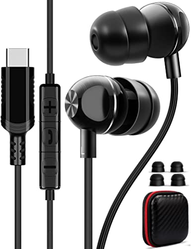 TITACUTE USB C Headphone for Samsung A53 S54 S22 S23 S21 S20 FE Wired Earbuds Magnetic in-Ear Type C Earphone with Microphone Stereo Noise Canceling for Galaxy Z Flip 5 Fold 4 Pixel 7 6 6a 7a OnePlus