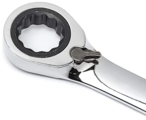 FLZOSPER 1/2-Inch SAE Reversible Geared Wrench,Box End Head 72-Tooth Reversible Ratcheting Combination Wrench Spanner