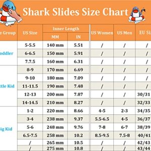 ChayChax Boys Girls Cloud Shark Slides Novelty Sandals Toddlers Cute Non-Slip Beach Pool Shower Slippers with Comfy Cushioned Thick Sole，Haze Blue，3-4 Big Kid