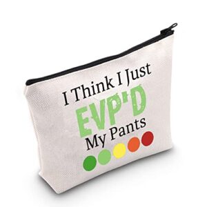 pofull ghost hunting gift paranormal gift i think i just evp'd my pants cosmetic bag ghost adventurers gift (i think i just evp'd bag)