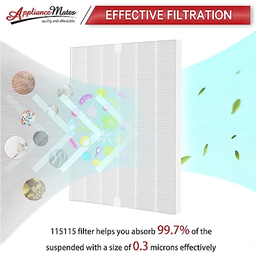 115115 HEPA Replacement Filter A Size 21 - Compatible with Winix Plasmawave C535 5300 5300-2 6300 6300-2 P300 Air Purifier(Pack of 3)