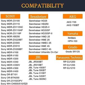 SOULWIT 70mm Cooling Gel Earpads Replacement for Sony WH-CH500/CH510/CH520,MDR-ZX100/ZX110/ZX110NC/ZX220/XB200/ZX300/ZX330BT,MDR-V100/V150/V200/V250/V300/V400, Ear Pads Cushions for DR-BT101/BTN200