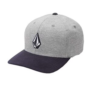 Volcom Men's Full Stone Heather Xfit Hat, Navy Combo, Large/X-Large