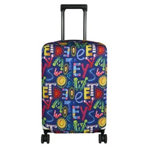 mininova travel luggage cover suitcase protector fits 27-30 inch luggage, alphabet l