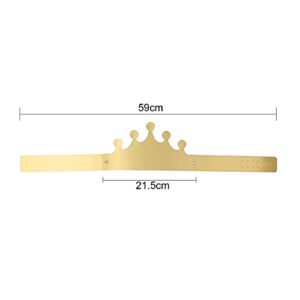 HAOZAIKEJI 30 PCS Gold Foil Crowns, Birthday Party Paper Crowns Golden King Crown Hat for Birthday Celebration Photo Props, Adjustable for Adults and Kids