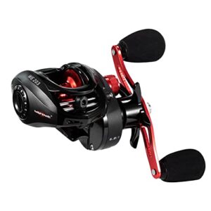 mifine lava baitcasting reels, ultralight baitcaster fishing reel, 14lb carbon fiber drag, 6.8:1 gear ratio, 5+1bb baitcaster reel with 5 magnet braking system